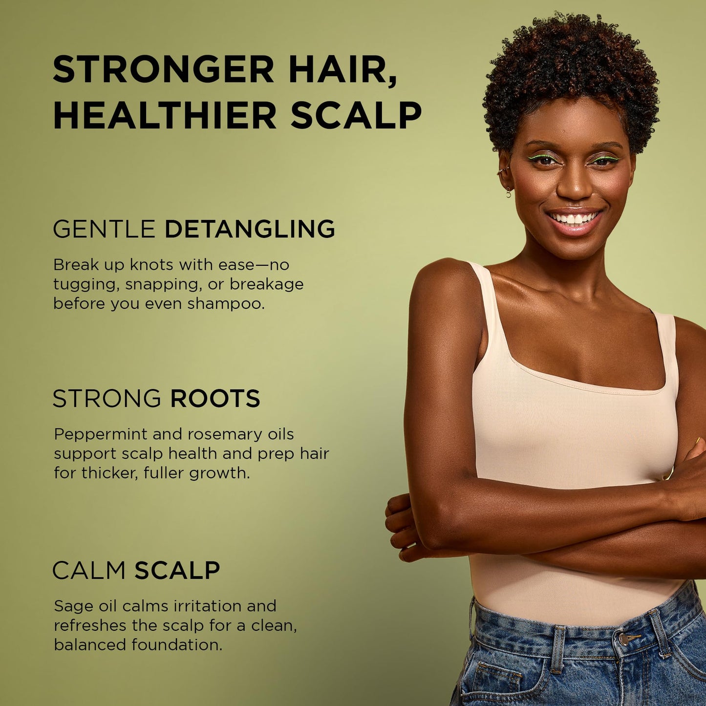 African Pride Feel It Formula Pre-Wash Detangler | Hair Treatment & Hair Mask with Peppermint, Rosemary & Sage | Strengthens, Moisturizes, Promotes