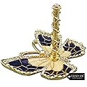 Matashi Gold Plated Butterfly Jewelry Organizer with Blue Enamel & Crystals - Elegant Ring Holder - Ideal Gift for Her on Mother’s Day, Valentine’s…