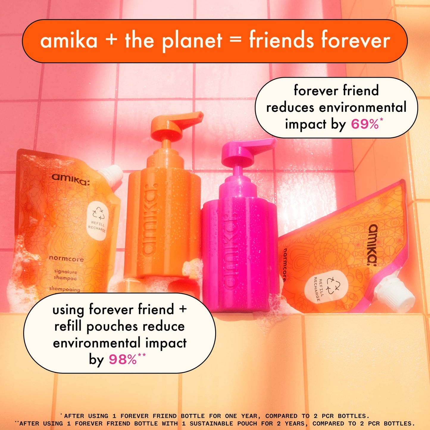 amika Forever Friend Refillable Conditioner Bottle