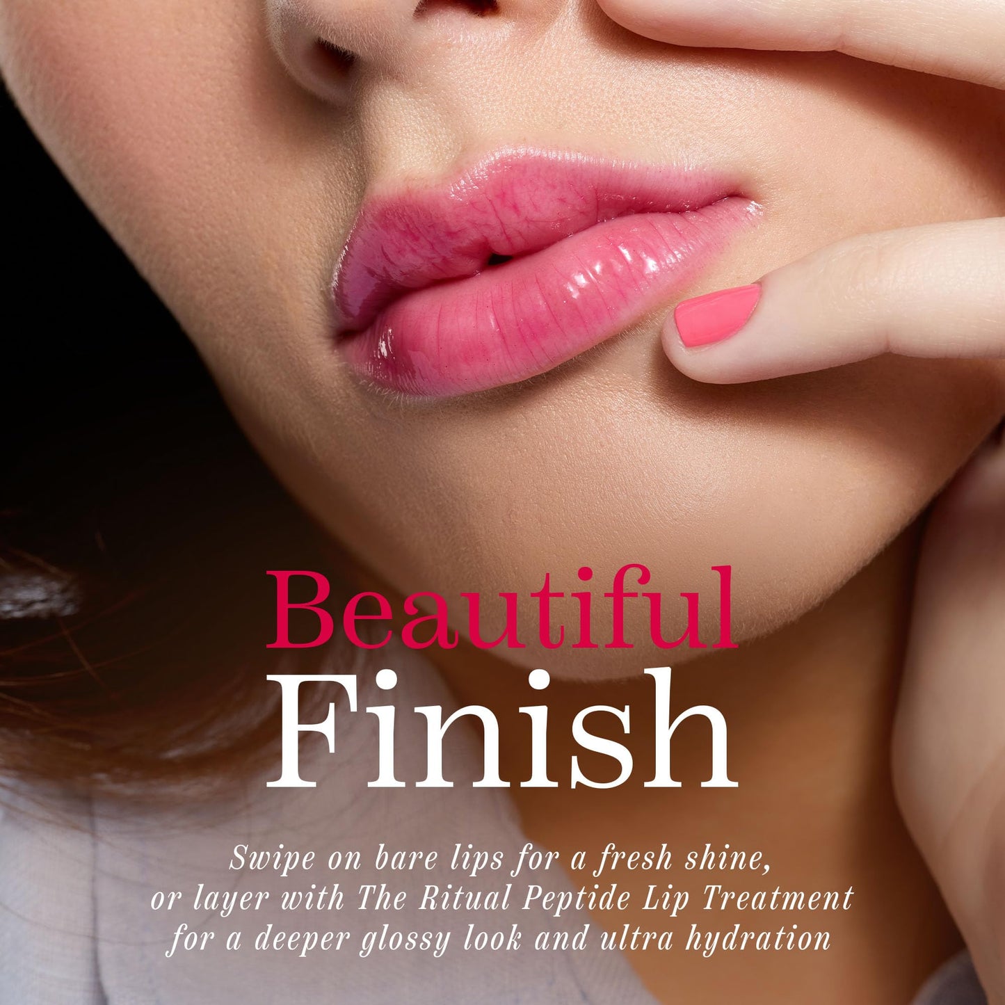 Cote Beauty's Peptide Lip Shine in Lola, Ultra Hydrating & Long-Lasting Coral Plumping Lip Gloss for Women with Hyaluronic Acid, Shea Butter & Jojoba