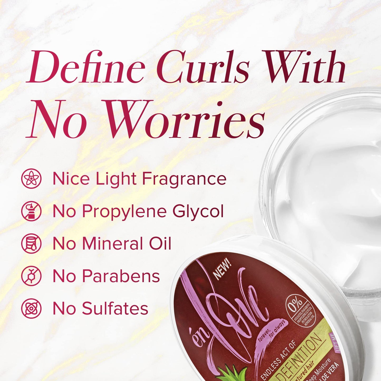 én Love Endless Acts of Curl Definition | Organic Coconut Milk & Aloe Vera | Curl & Coil Definer (2C to 4C) | Hi-Definition and Shine | Anti-Shrinkage