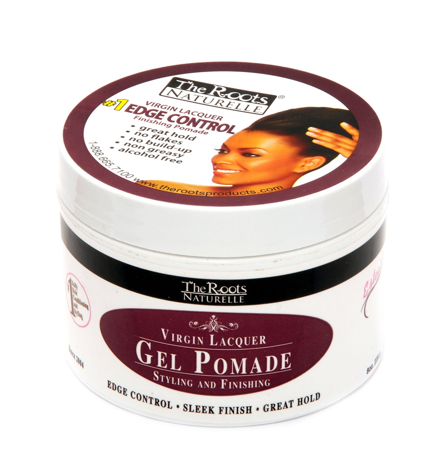 Virgin Lacquer Gel Pomade For Edges, Locks, Twist, Mens Grooming and Braids Control (8 oz Jar)