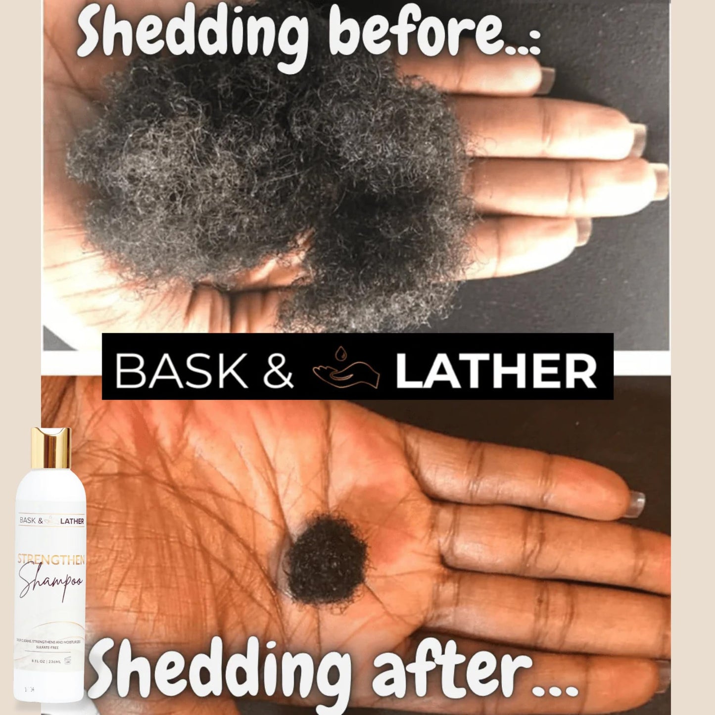 BASK & LATHER Strengthen Regrowing Hair (8 Fl Oz) Beauty and Personal Care BASK & LATHER