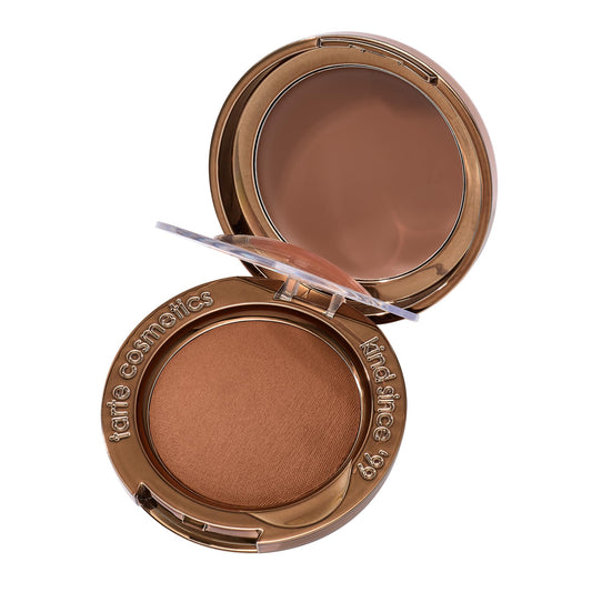 tarte macaron sculpt & bronze duo - 2-in-1 Cream + Baked Powder Bronzer, Contour Powder Face Makeup, Peptides and Hyaluronic Acid Hydrates & Plumps