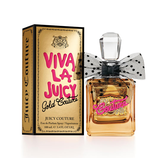 Juicy Couture Viva La Juicy Gold Eau De Parfum, Women's Perfume with Notes of Luscious Berry, Jasmine Sambac & Vanilla Cream - Fruity & Sweet, EDP