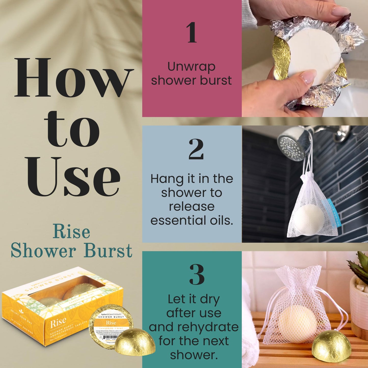 hydraAromatherapy Rise and Shine Shower Burst Duo Pack Beauty and Personal Care hydraAromatherapy