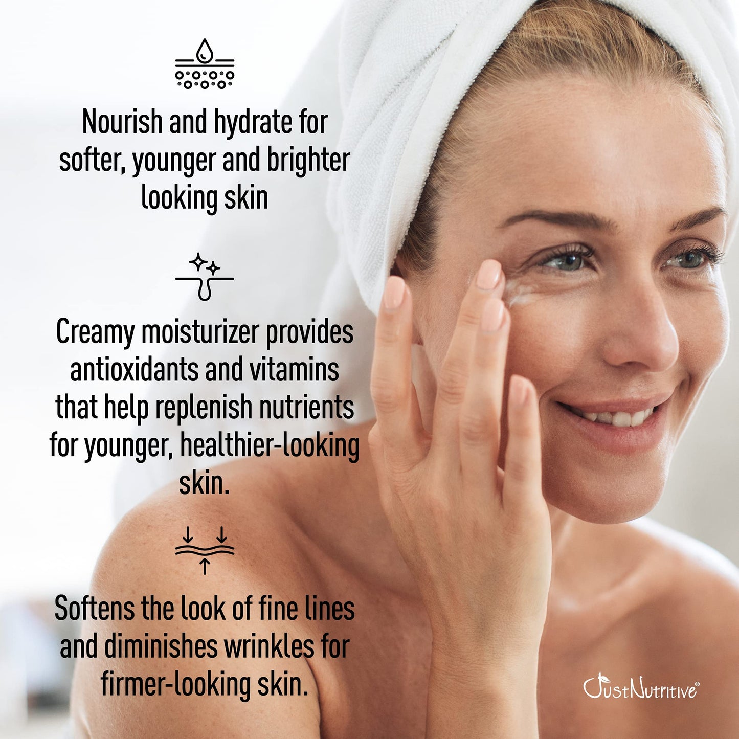 Just Nutritive Anti-Aging Day Facial Cream | Best Day Cream | Lasting Radiant Appearance | Leaves Skin Fresh Softens The Look of Fine Lines | Locks