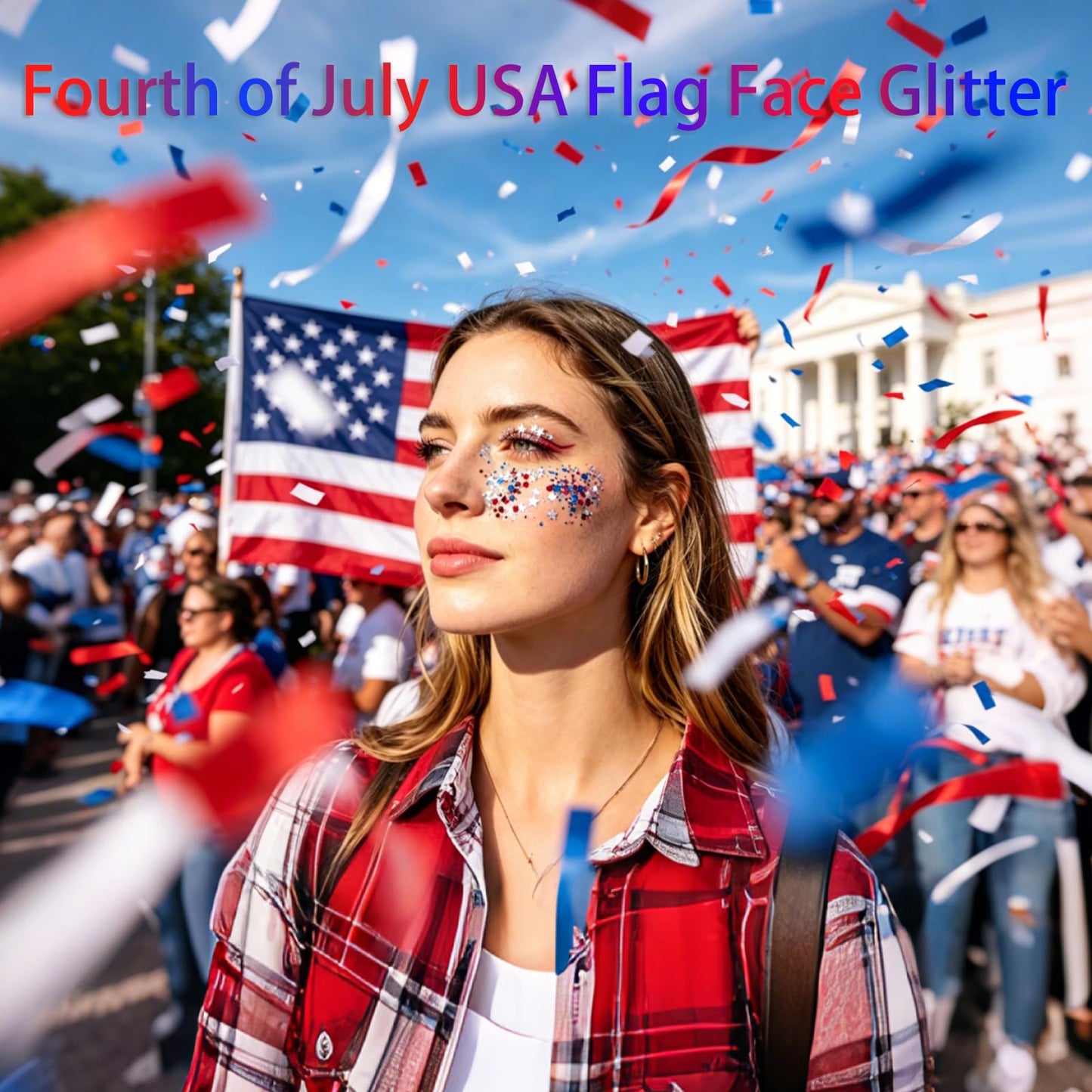 AROIC 14Pcs Face Glitter, 4th of July Outfits Accessories, Body & Hair Glitter Gel Sparkle Makeup Party Rave Outfits, Concerts Festival Face Beauty and Personal Care AROIC