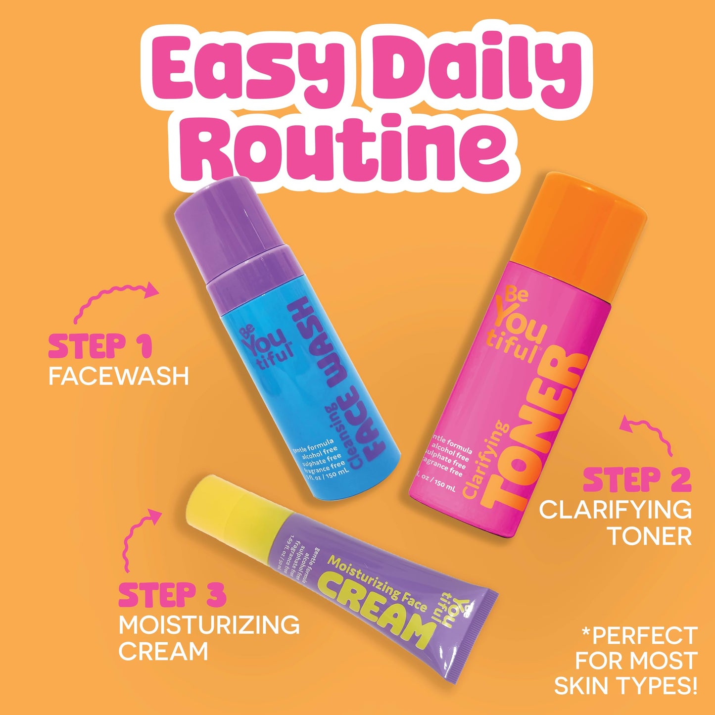 BeYouTiful Clarifying Face Toner, Preppy Skin Care for Balanced Skin, Gentle and Cleansing Facial Skincare for Teens, Tweens, and Kids, Girls and Boys