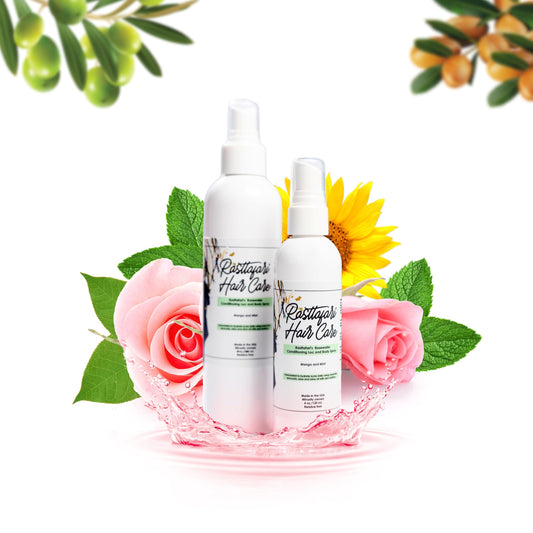 Rastta Locs Rosewater and Mint Conditioning Loc and Body Refreshing Spray for Type 4 hair, Braids, Organic, Vegan Hair Moisturizer, Dreadlock Spray