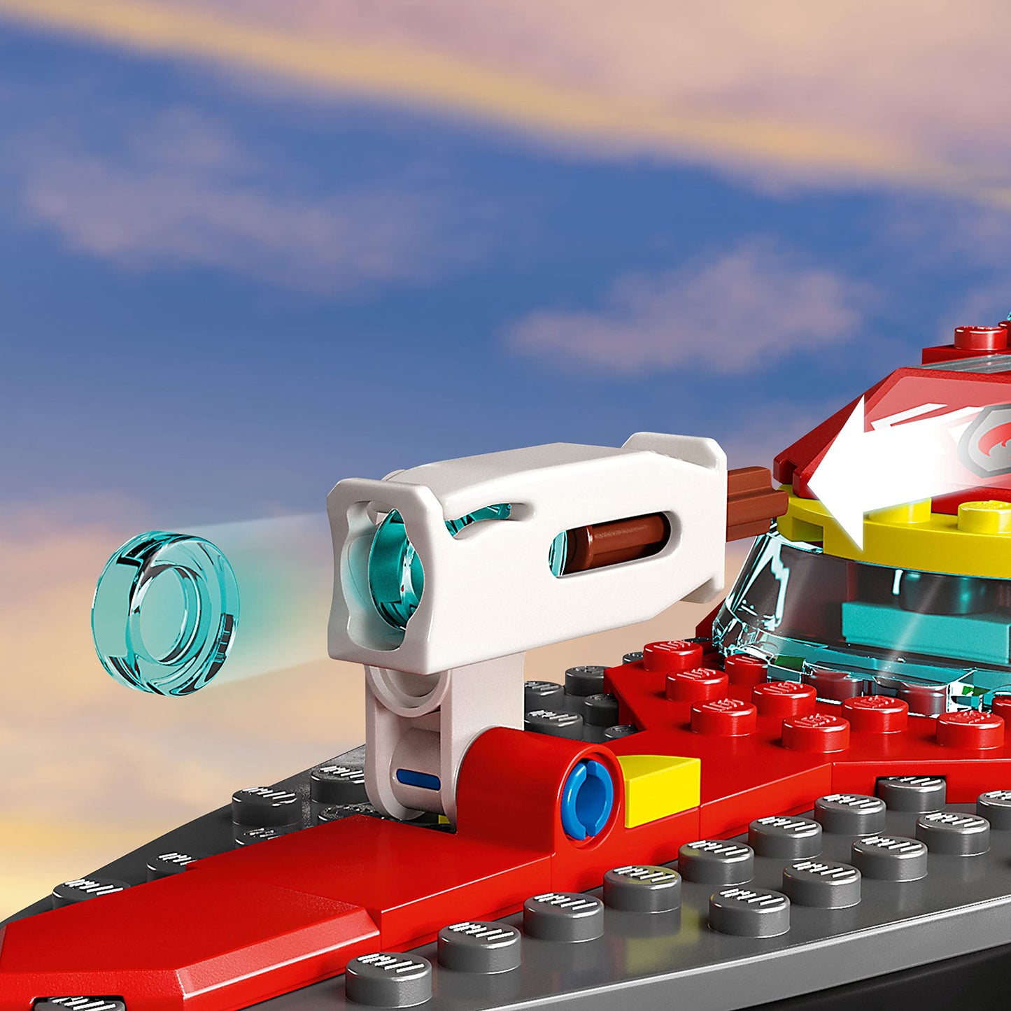 LEGO City Fire Rescue Boat 60373, Floatable Boat Building Toy for Kids Ages 5+, Pretend Play Firefighter Set, Birthday Gift Idea