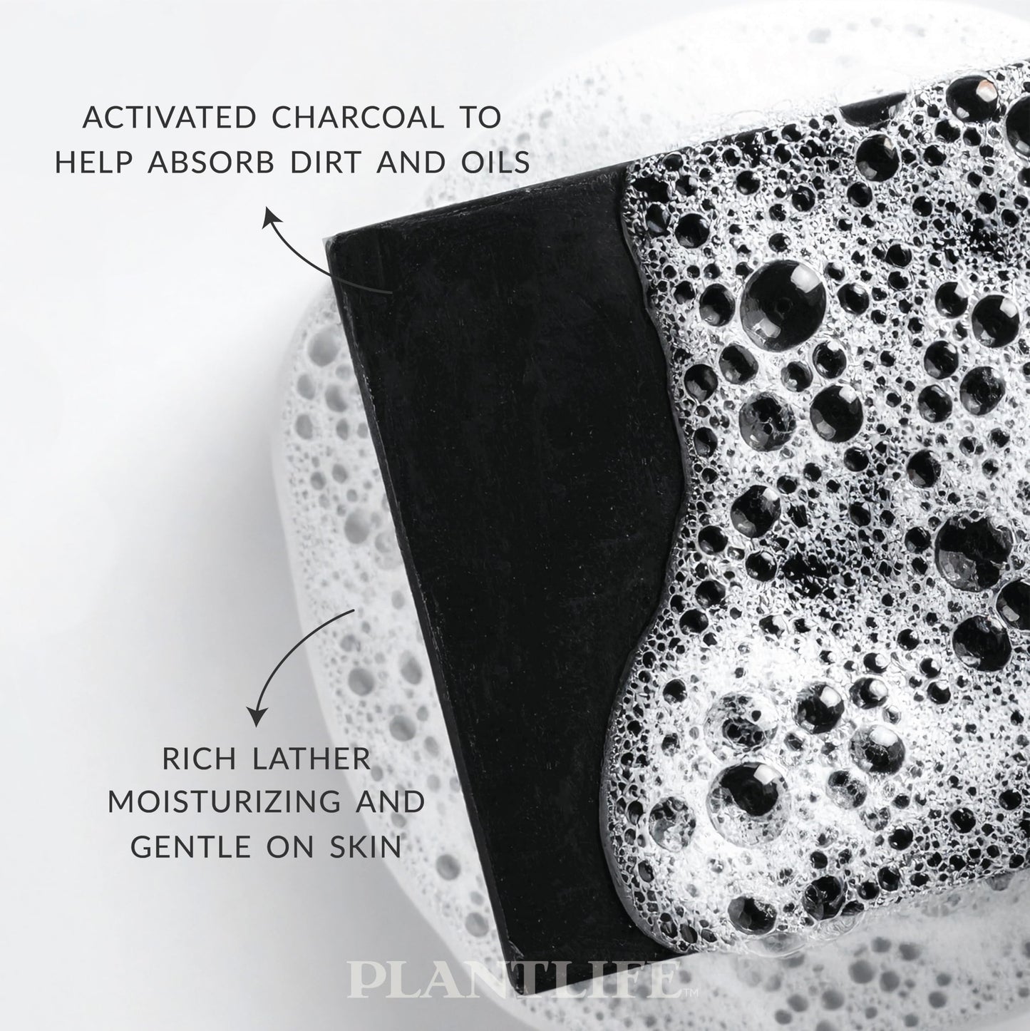 Plantlife Black Bar Soap - Moisturizing and Soothing Soap for Your Skin - Hand Crafted Using Plant-Based Ingredients - Made in California 4.5oz Bar