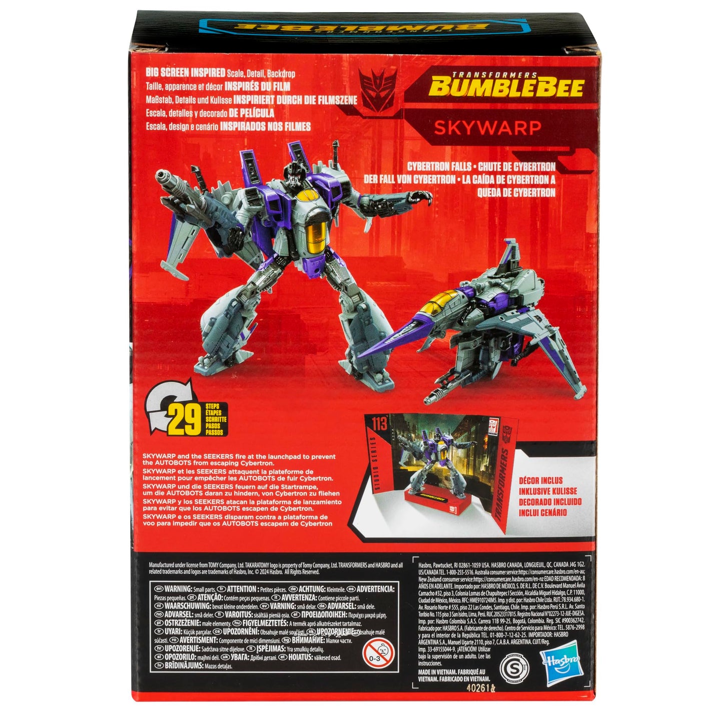 Transformers Toys Studio Series Voyager Bumblebee 113 Skywarp, 6.5-inch Converting Action Figure, 8+