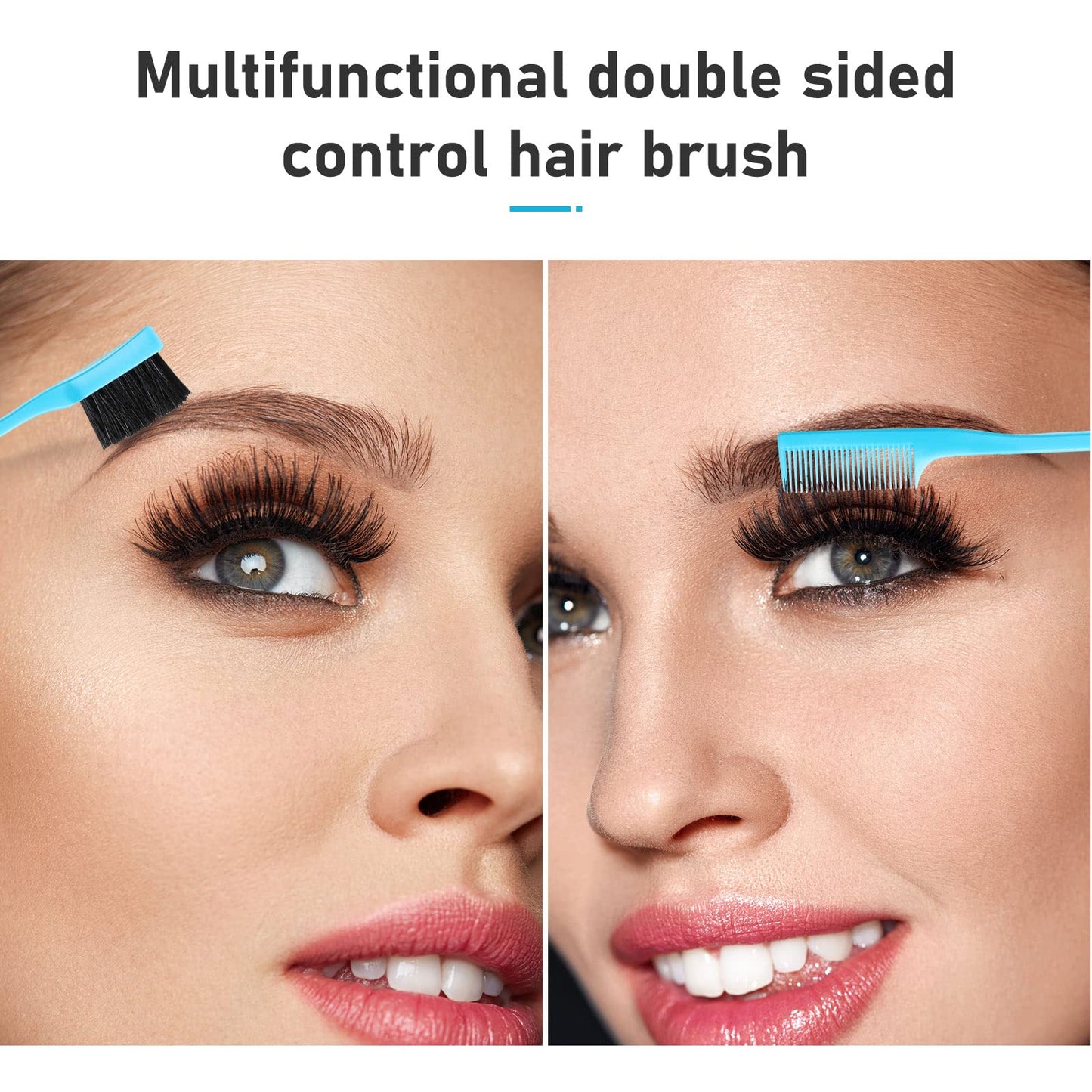Remerry Hair Brush Set, 12 Pieces Nylon Brushes for Women & Girls - Including 3 Row Salon Teasing Brush, Double Sided Hair Edge Brush, Smooth Comb
