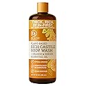 Dr. Jacobs Naturals Pure Castile Soap Liquid Body Wash, Orange & Ginger - Plant Based Soap Infused with Vitamin E & Aloe Vera to Moisturize Dry