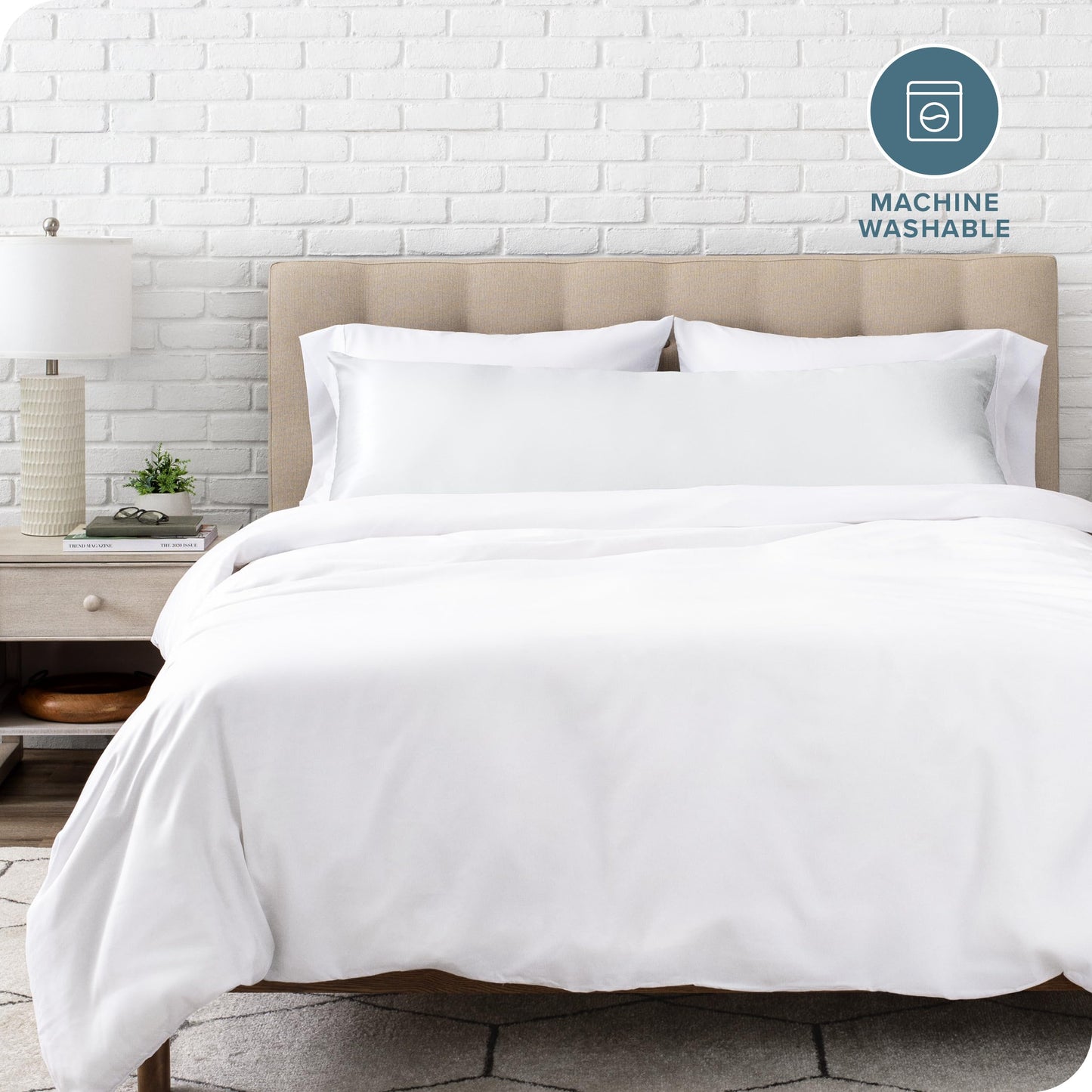 Bare Home Satin Pillowcases for Hair and Skin - 1 Body (20x54) - Luxury Pillowcases - Envelope Enclosure - Soft and Smooth Satin - Breathable -