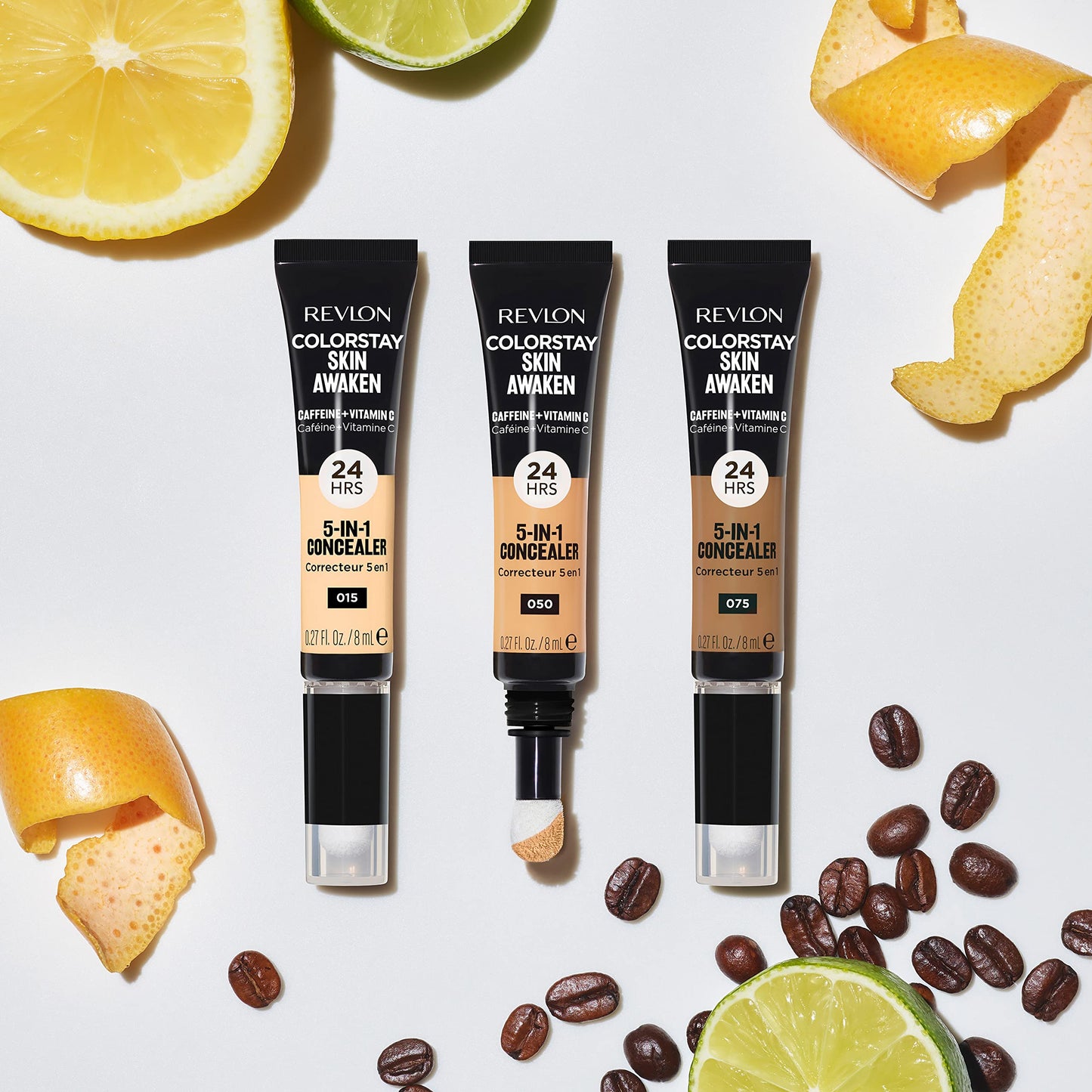 Revlon ColorStay Skin Awaken 5-in-1 Concealer, Lightweight, Creamy Longlasting Face Makeup with Caffeine & Vitamin C, For Imperfections, Dark Circles
