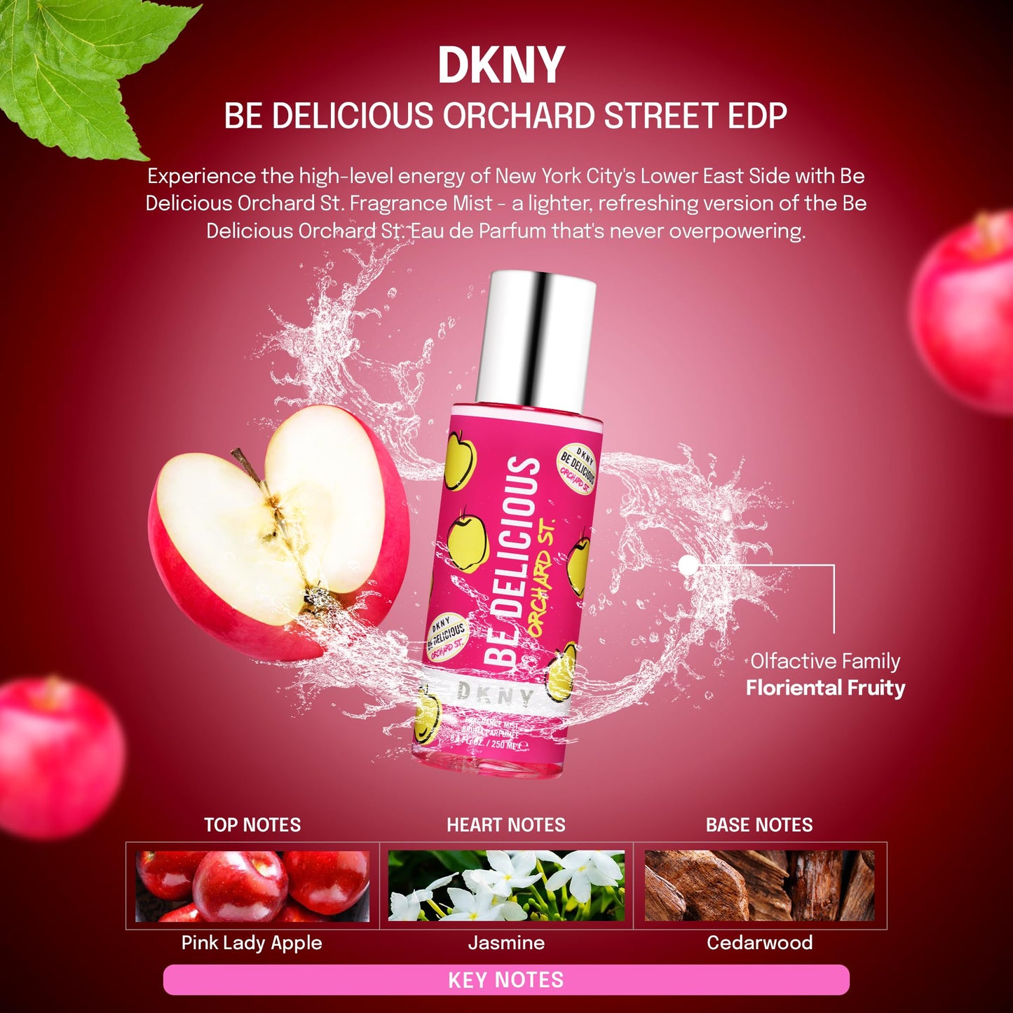 DKNY Be Delicious Orchard St. Fragrance Mist For Women, 8.4 Fl. Oz.