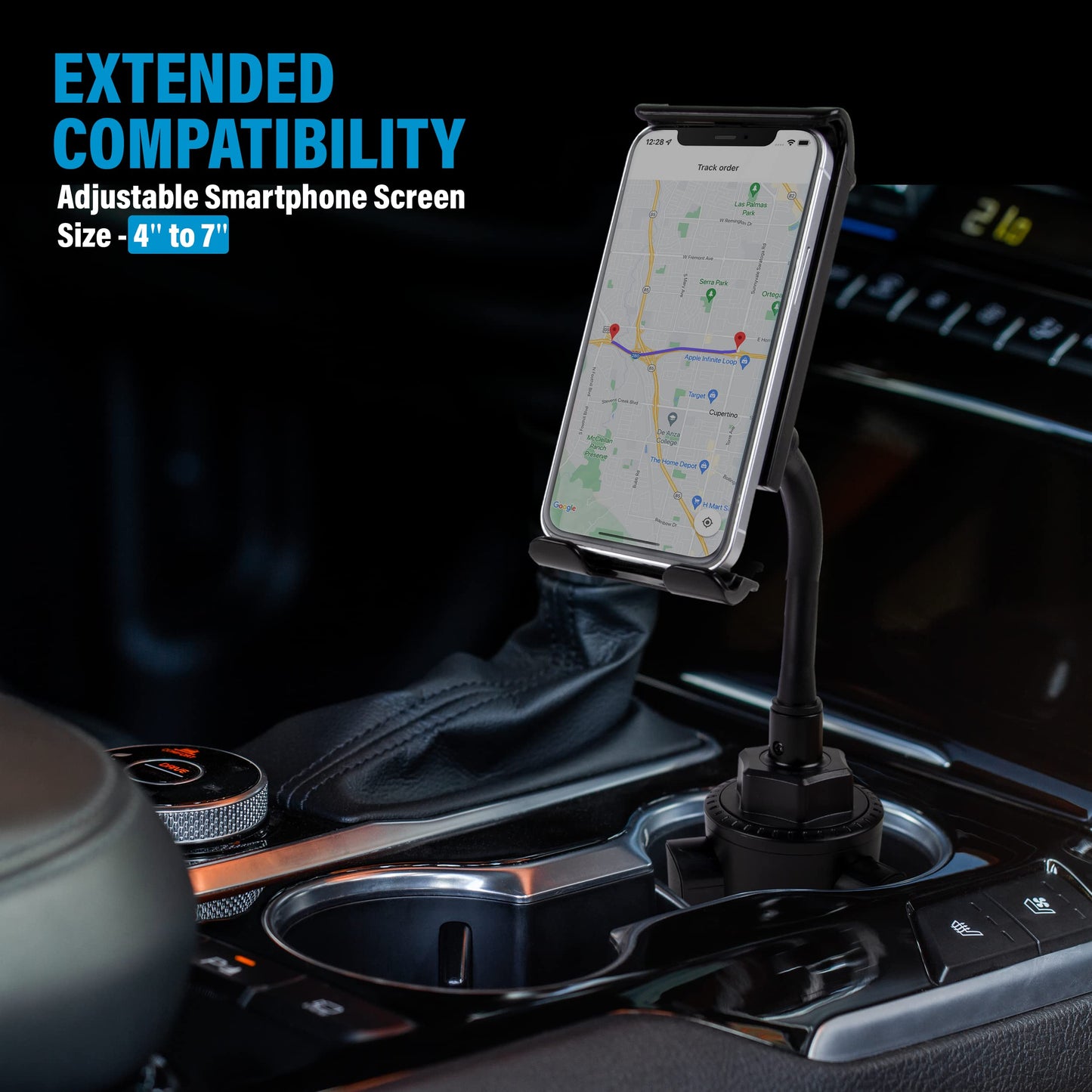 Fast Track USA Car Cup Holder Phone Mount 2 in 1 Cup Holder Tablet Mount & Cup Phone Holder for Car with Adjustable Base - iPad Car Holder, Tablet…