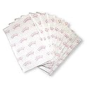 Disposable Lashing Dental Bib | 125 Pack | Size 13x18" inches | Eyelash Extension Supplies | White Bib with Pink Lash Print Design
