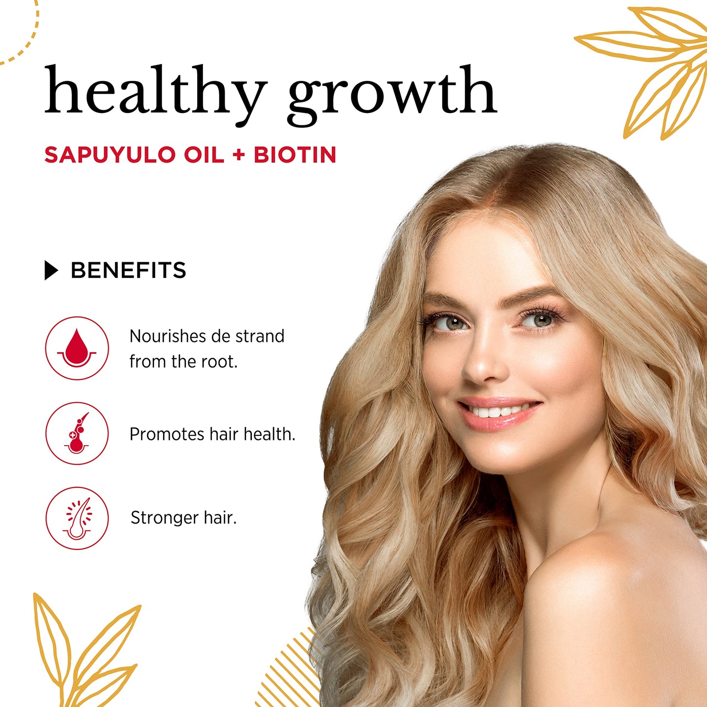 SHALOM Drops Hair Serum with Sapuyulo Oil, Strengthens Hair Strands for a Healthy and Shiny Look, Non-Greasy, Lihtweight, 4 fl oz