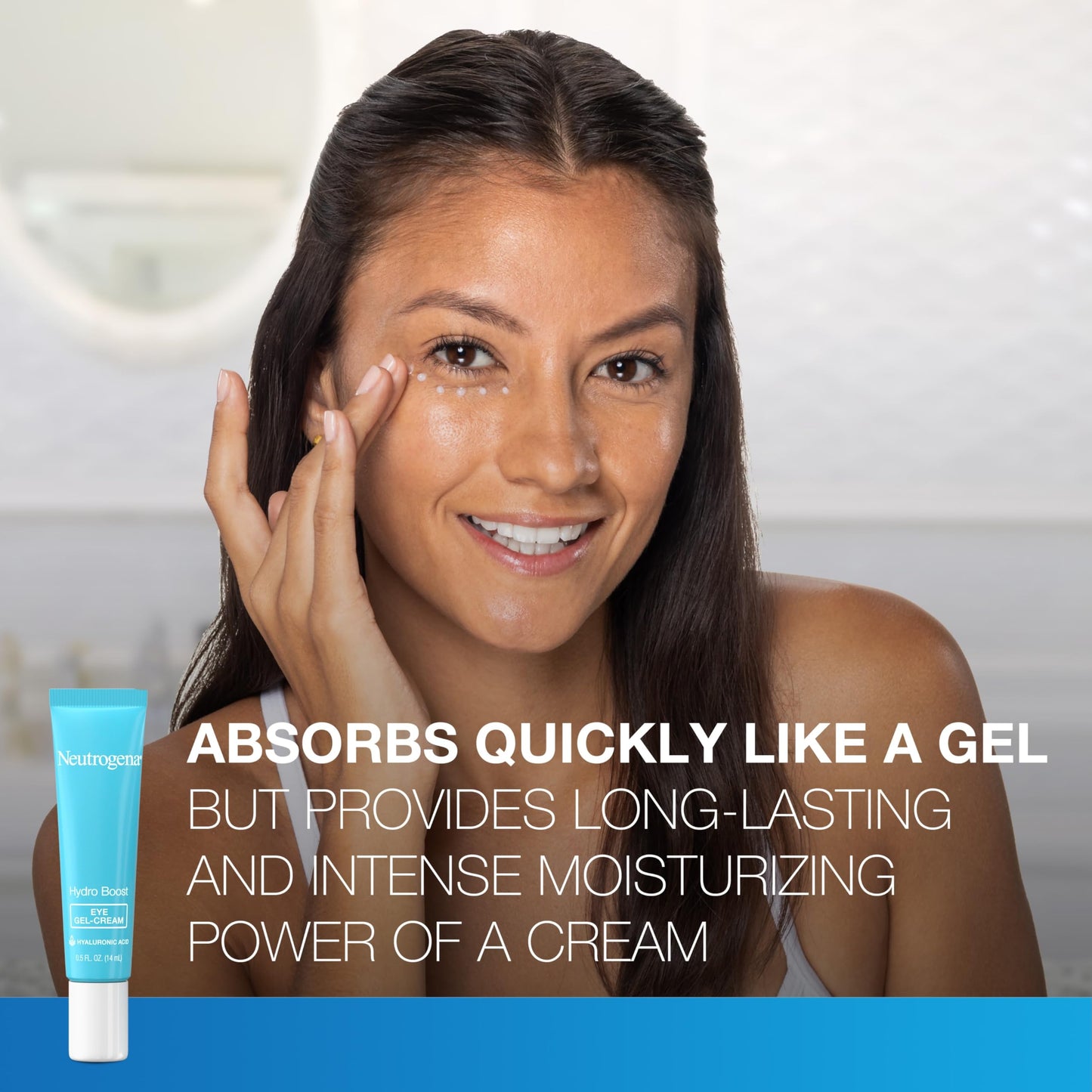 Neutrogena Hydro Boost Under Eye Cream, with Purified Hyaluronic Acid, Keeps Under Eye Area Looking Smooth & Hydrated, Fragrance Free