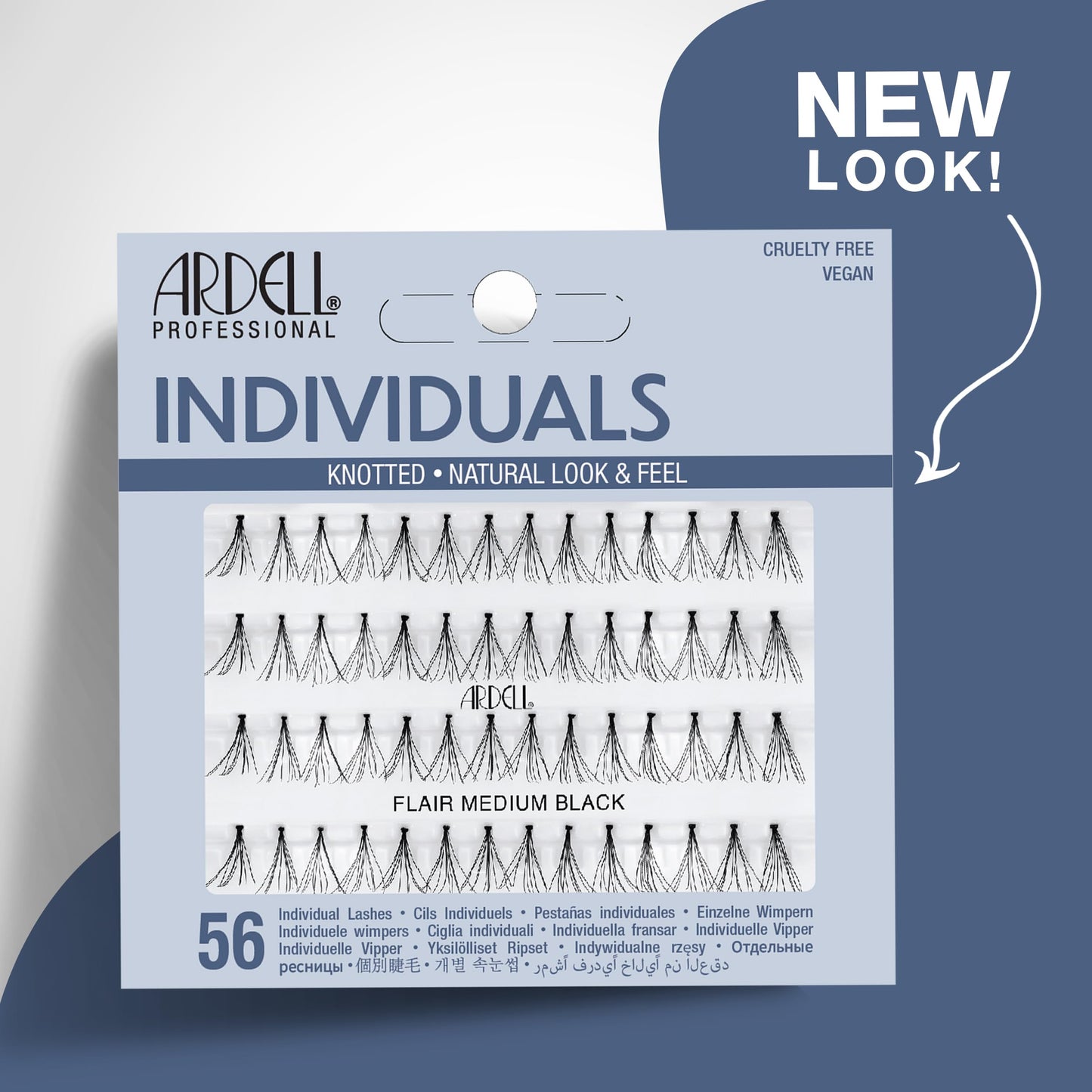 Ardell Duralash Flares, Medium Black, 56 Lashes (Pack of 2)