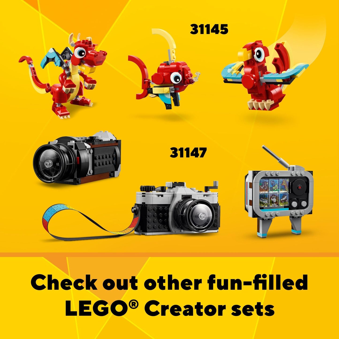 LEGO Creator 3 in 1 Flatbed Truck with Helicopter 31146, Buildable Toy Transforms into Plane, Hot Rod or SUV, Gift for Kids Ages 7+