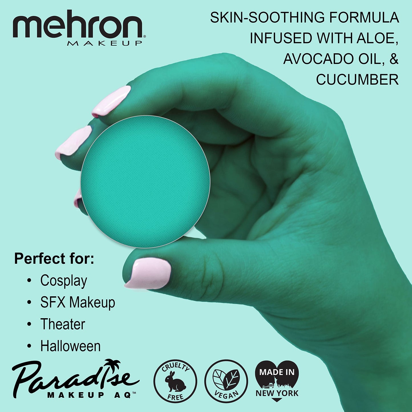 Mehron Makeup Paradise Makeup AQ Refill Size | Stage & Screen, Face & Body Painting, Beauty, Cosplay, and Halloween | Water Activated Face Paint, Body