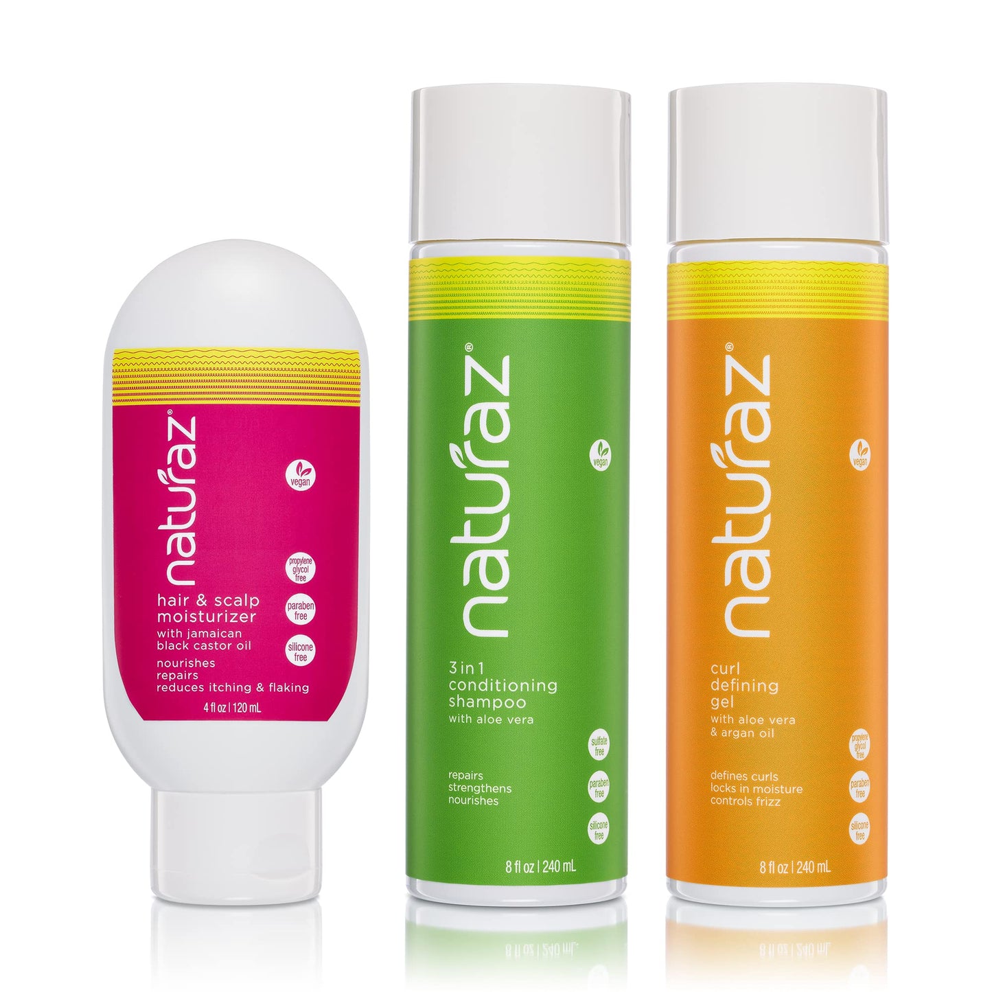 Naturaz Moisture Burst System For Loose & Wavy Curls - 100% Vegan - For Frizzy, Thirsty Curls - For Lasting Moisture & Soft, Defined, Shiny Curls - 8
