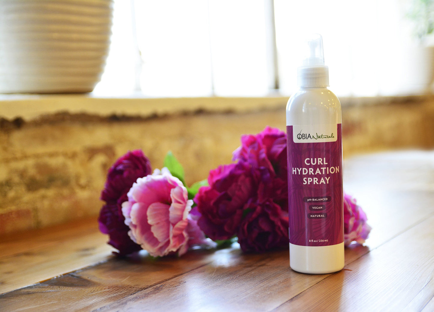 OBIA Naturals Curl Hydration Spray - Refreshing, Moisturizing, Nourishing Hydrator for Dry Hair and Curls, 8 ounce.