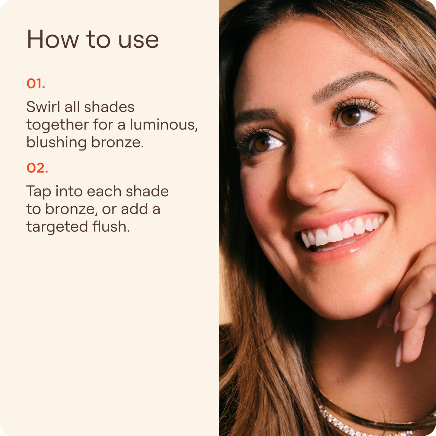 Live Tinted Huebeam Gradient Blushing Bronzer - Lightweight, Highly-Pigmented, Buildable & Blendable - Sunkissed, Glowy, Even Toned Skin Face Blush