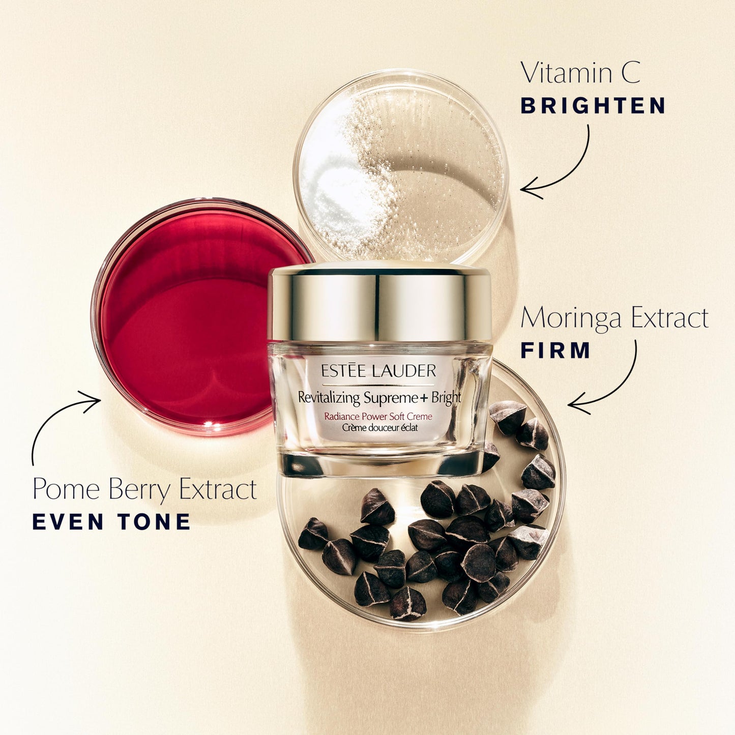 Estée Lauder Revitalizing Supreme+ Bright Radiance Power Soft Cream | Face Moisturizer with Vitamin C | Targets Dark Spots & Dullness, 1.7 Ounce
