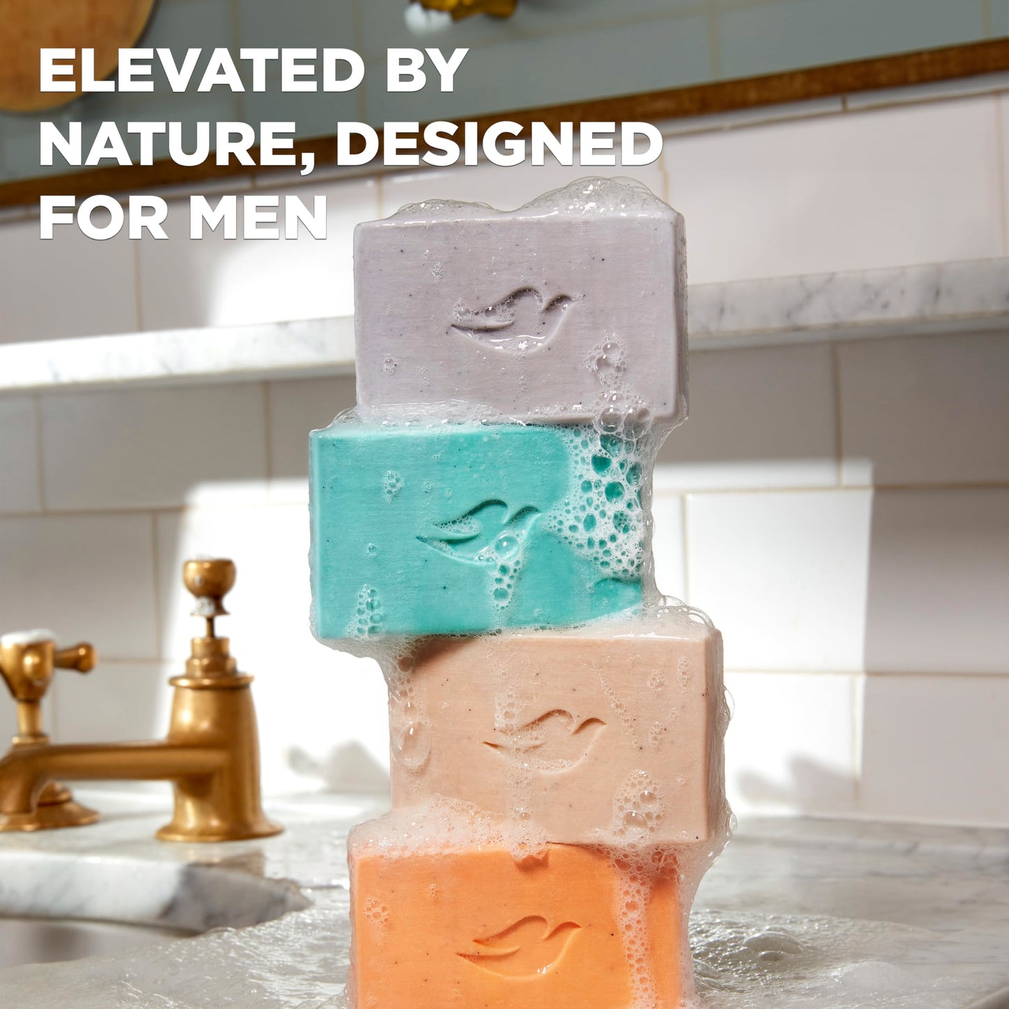Dove Men+Care Cleansing Bar Soap Sandalwood + Cardamom Oil 4 Bars to Rebuild Skin in the Shower, a 4in1 Hair, Body, Face & Shaving Bar