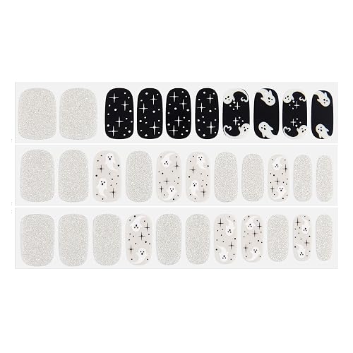 Dashing Diva Gloss Nail Strips - Ghostly Touch | UV Free, Chip Resistant, Long Lasting Gel Stickers | 32 Wraps, 1 Prep Pad, 1 File Beauty & Personal Care Dashing Diva
