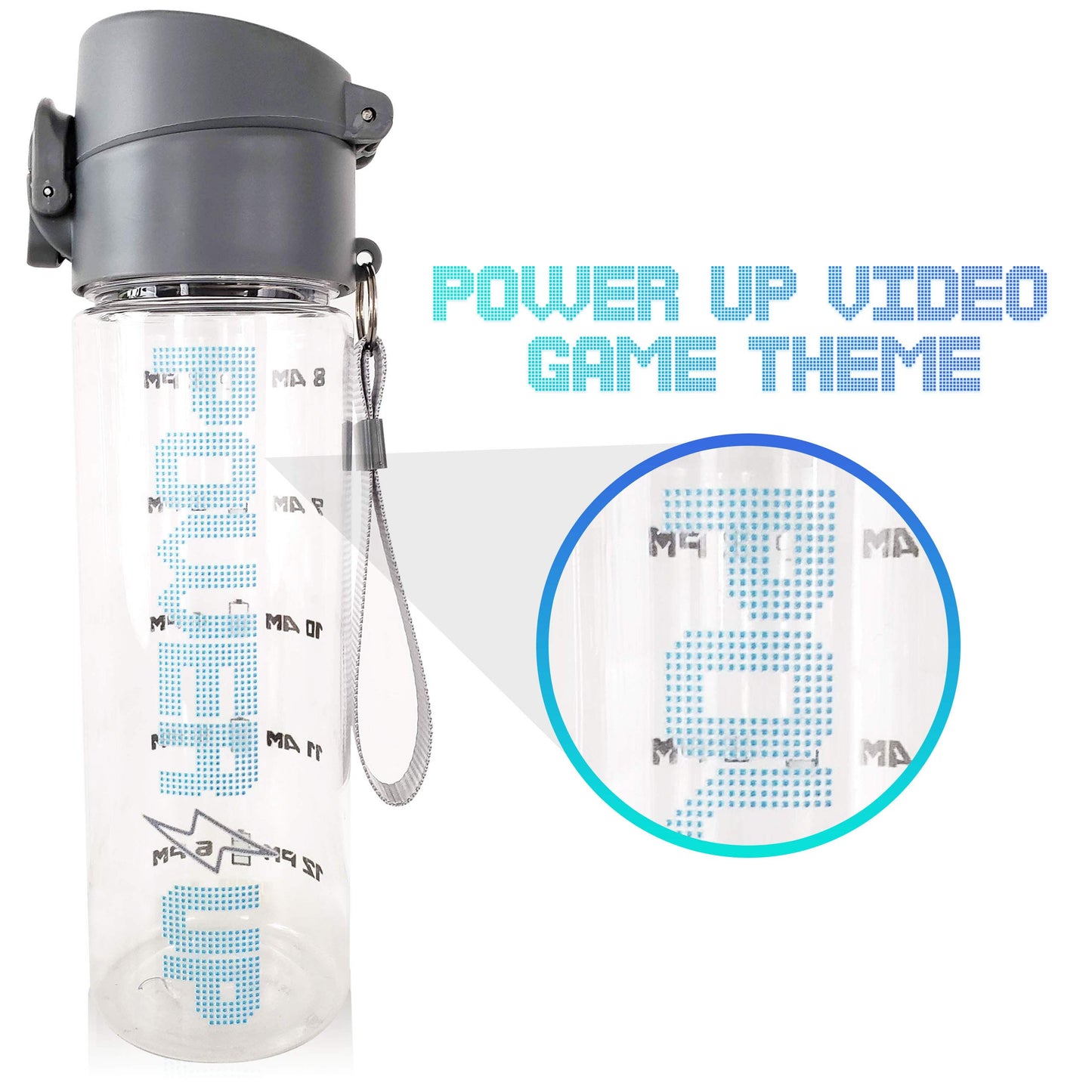 L LIFETIME Water Bottle with Time Marker, BPA Free Leakproof Plastic Thermos Motivational Fitness Outdoor Sports Wide Mouth No Straw Reusable Adults…