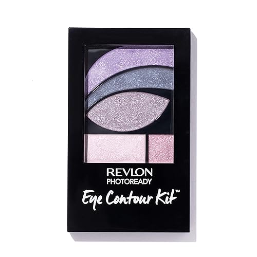 REVLON PhotoReady Eye Contour Kit, Eyeshadow Palette with 5 Wet/Dry Shades & Double-Ended Brush Applicator, Watercolors (520), 0.1oz