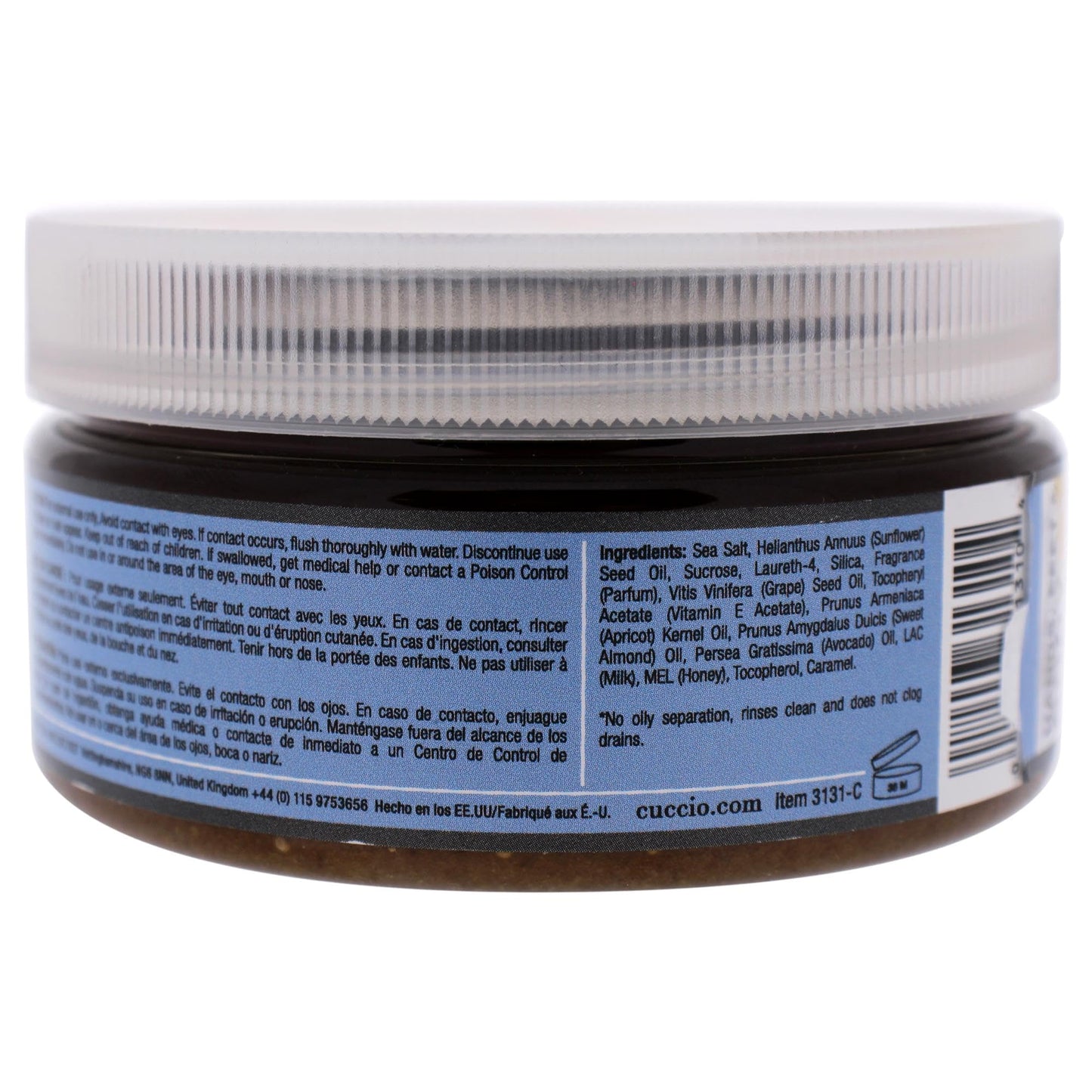 Cuccio Naturale Sea Salt Scrub - Extra Fine - Gently Exfoliates To Remove Dead Skin Cells - Leaves Skin Supple, Radiant And Youthful Looking - Paraben
