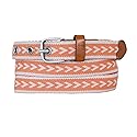 Eddie Bauer Women's Cascade Grommet Webbing Belt with Metal Buckle, Coral, Large US