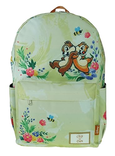 KBNL Classic Disney Chip'N'Dale Backpack with Laptop Compartment for School, Travel, and Work, Multicolor, Large