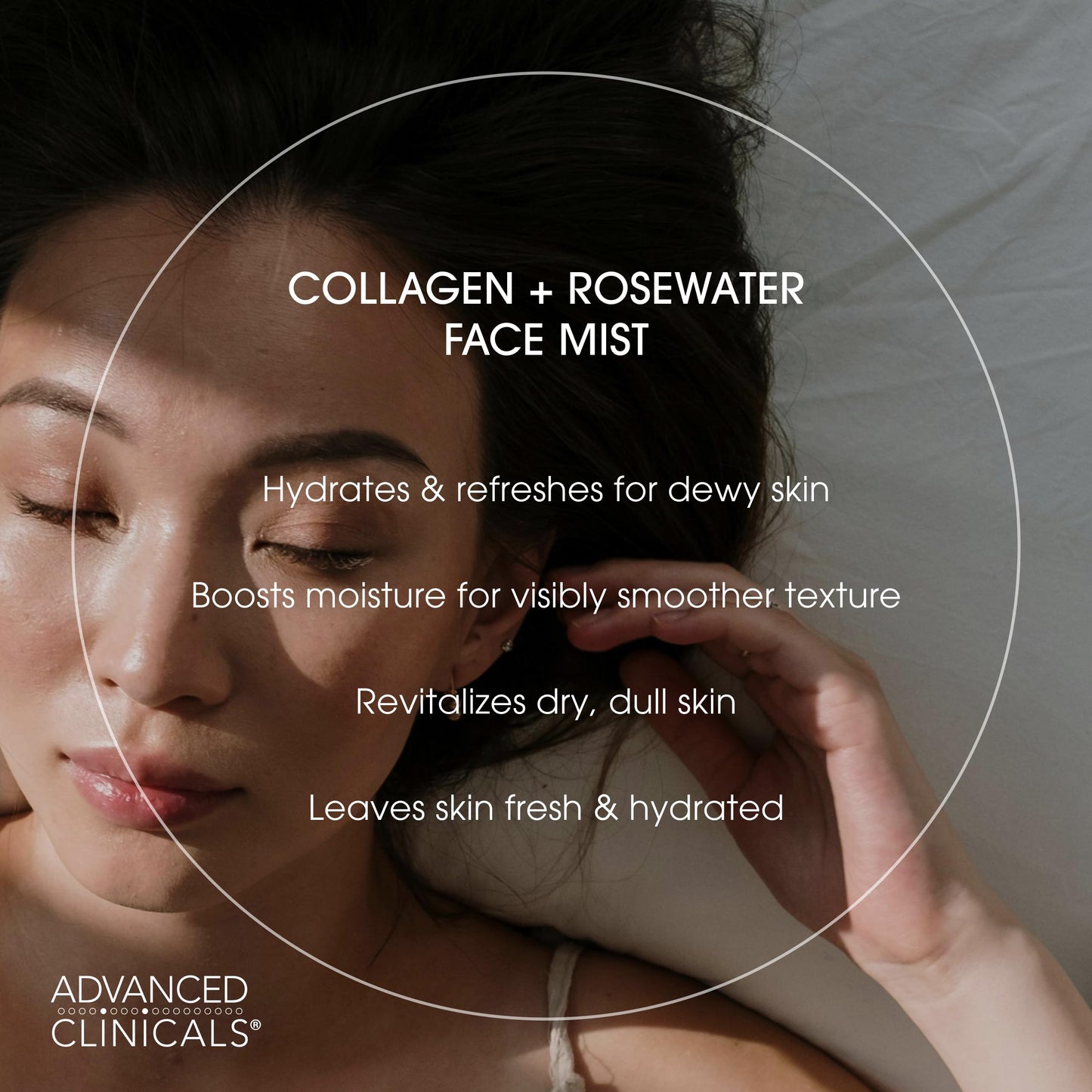 Advanced Clinicals Collagen Rosewater Face Mist Skin Care Reviving & Hydrating Facial Mist for Face | Instant Hydration Face Spray Toner with Pure