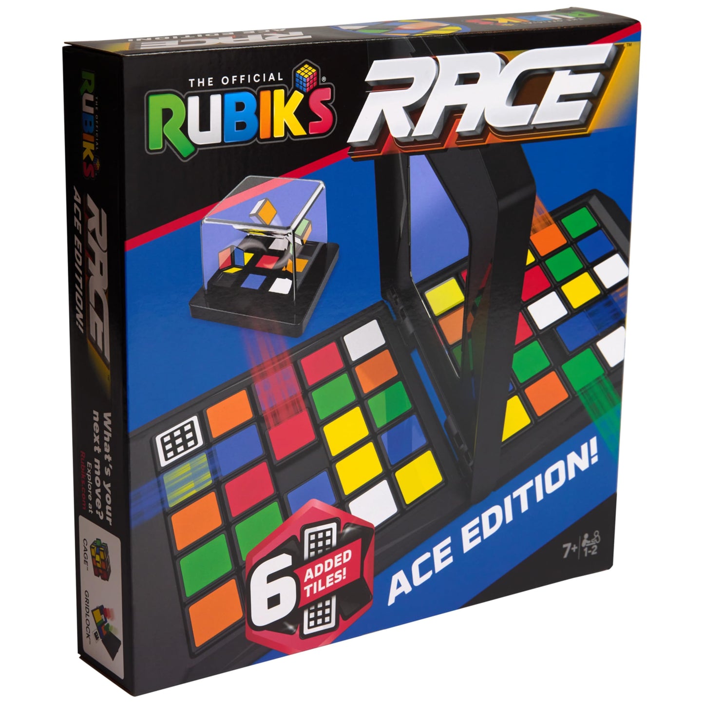 Rubik’s Race Ace Edition – Classic Fast-Paced 2-Player Puzzle & Strategy Board Game, Color-Matching Brain Teaser for Kids, Teens & Adults Ages 7+