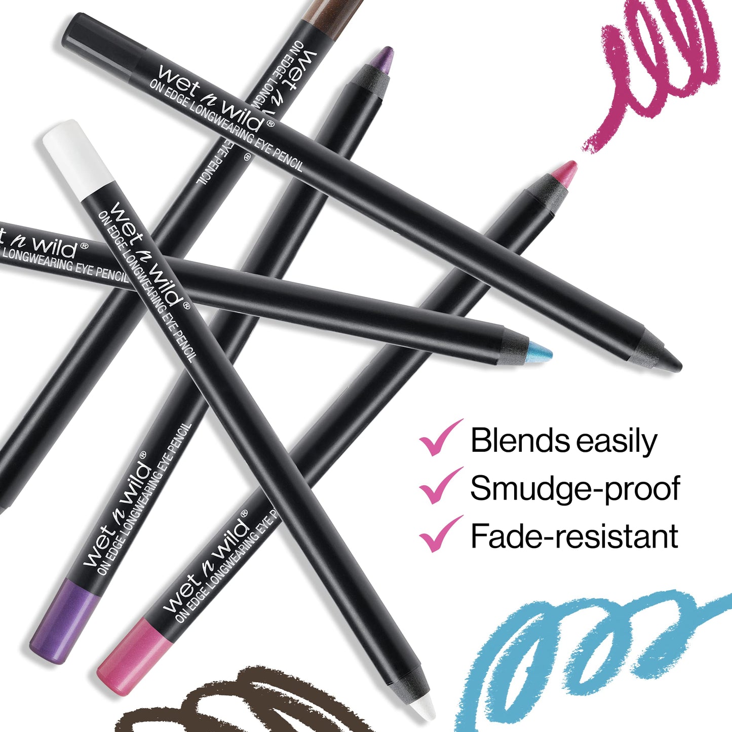 wet n wild Eyeliner Pencil On Edge Longwearing Eye Liner, Long Lasting, Smudge Proof, Fade Resistant, Highly Pigmented, Creamy Smooth Soft Gliding
