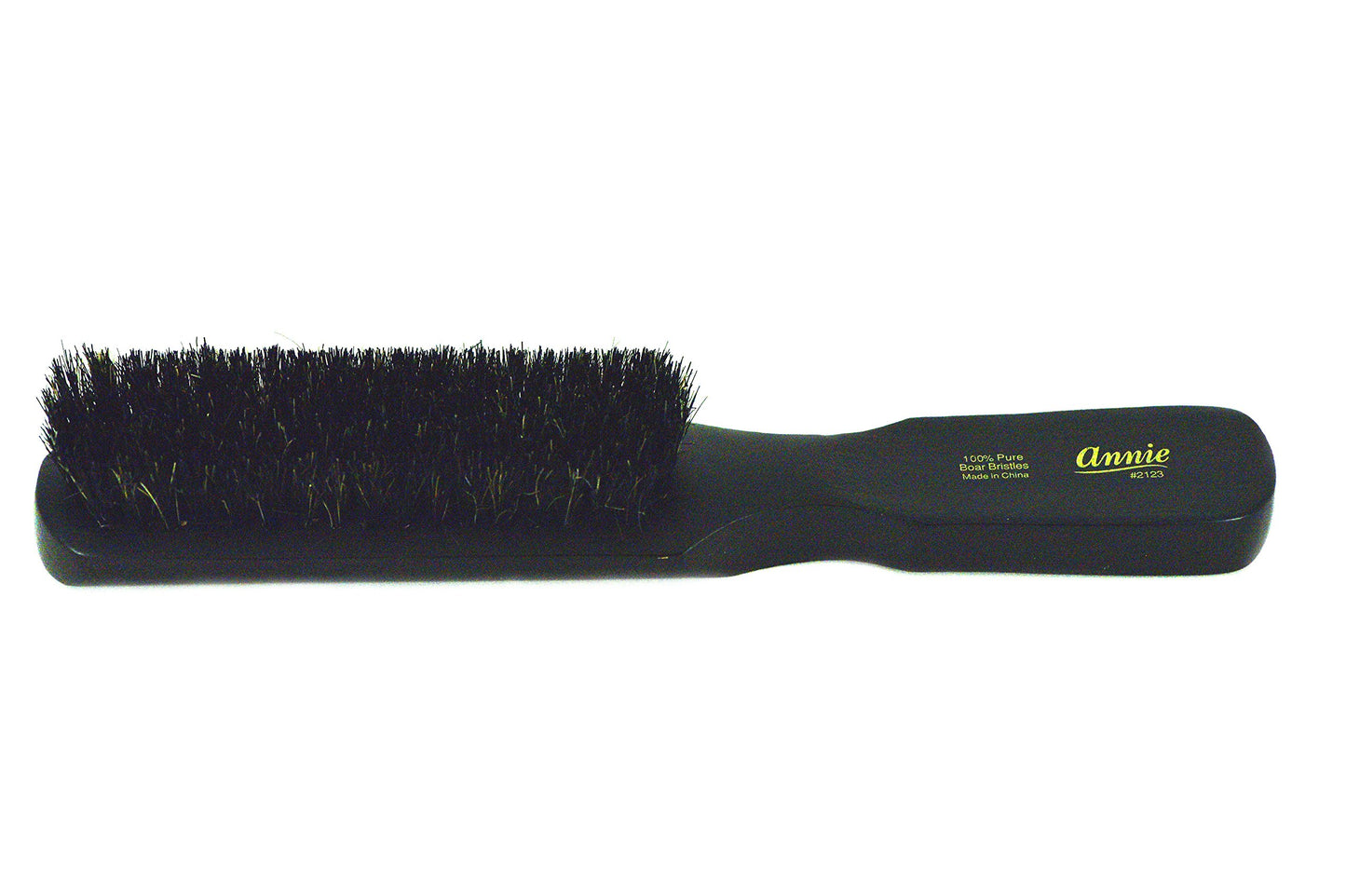 Annie Soft Mini Wave Brush #2123-100% Pure Boar Bristles, Reinforced Bristles, Black, Unisex, Wavy Hair