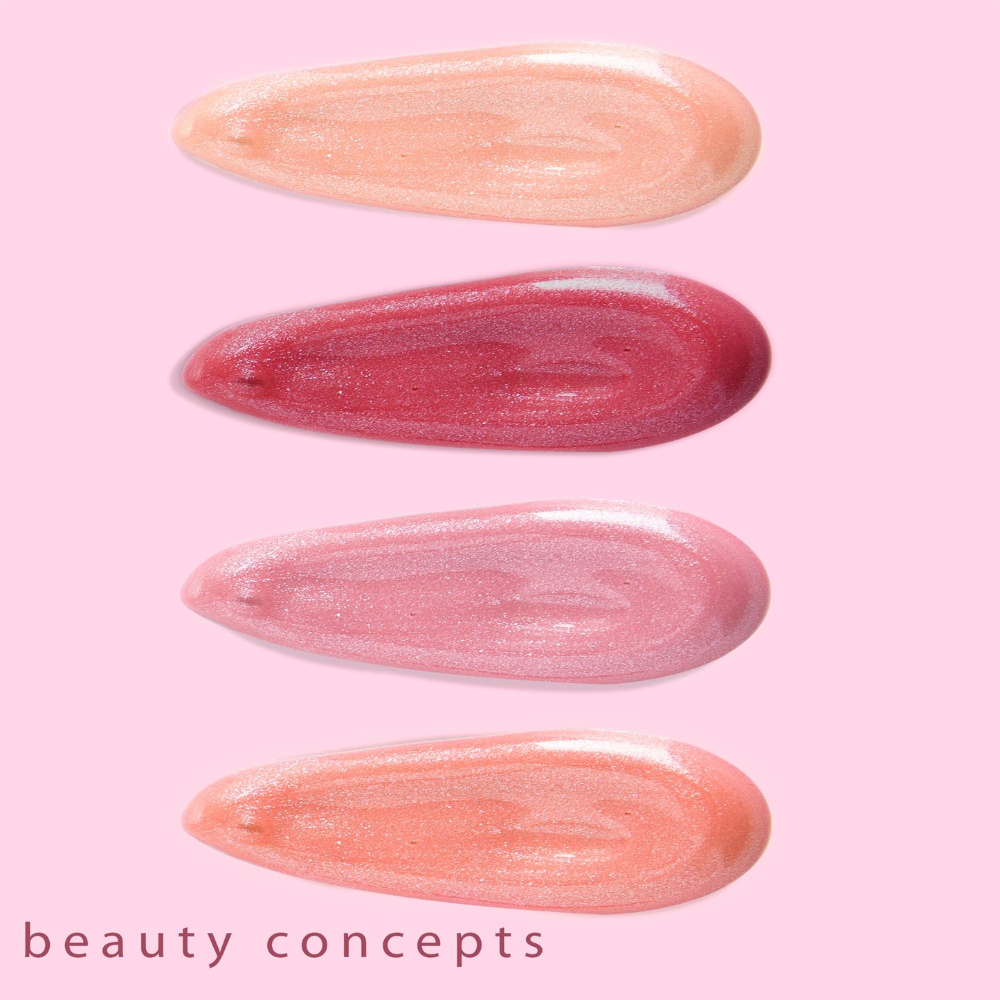 Beauty Concepts Lip Gloss Collection - Shimmering, Glossy Lip Makeup Set for a Radiant Finish, Pink and Red Collection