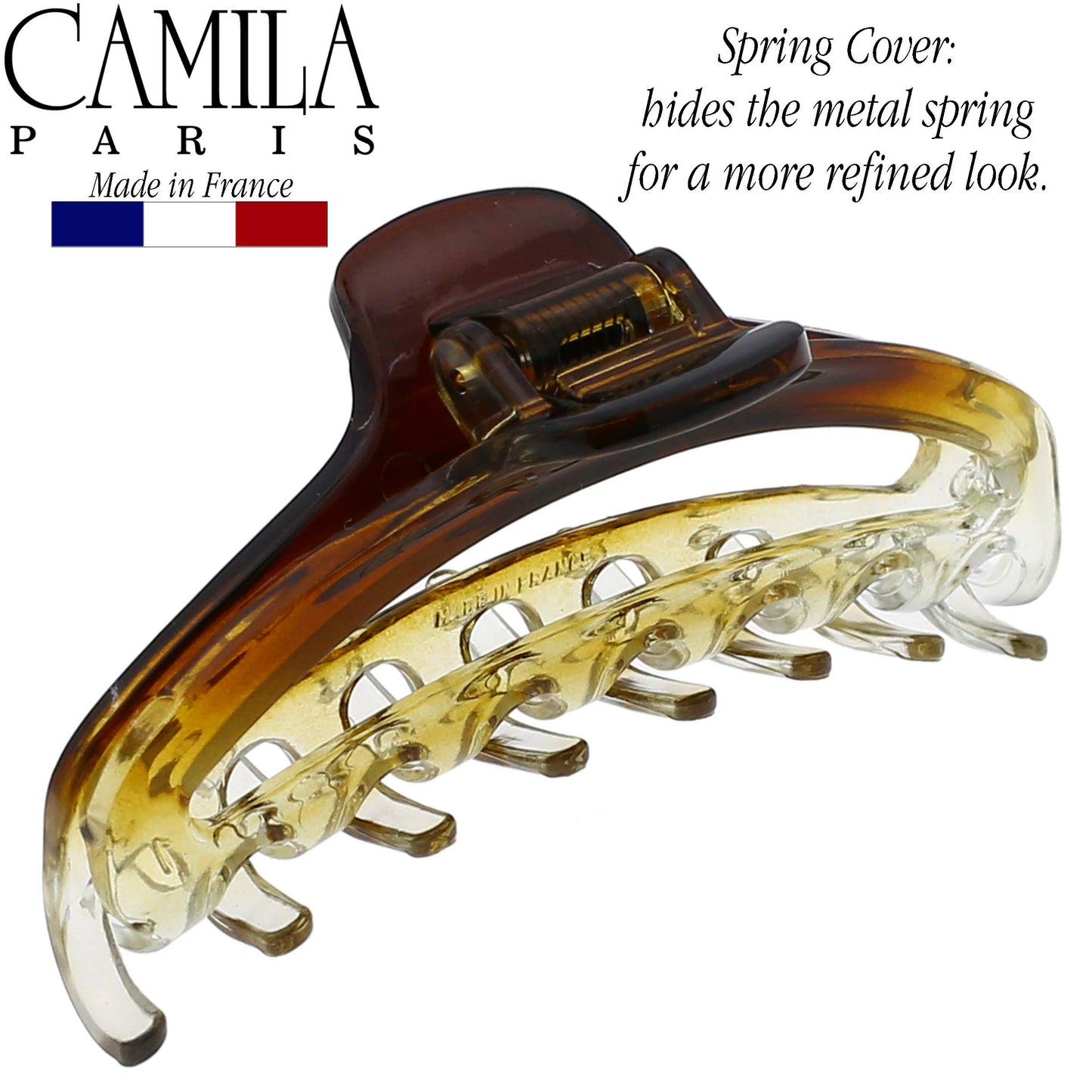 Camila Paris CP2381 French Hair Clip for Women, Small Narrow, Cristal, Girls Hair Claw Clips Jaw Fashion Durable and Styling Hair Accessories