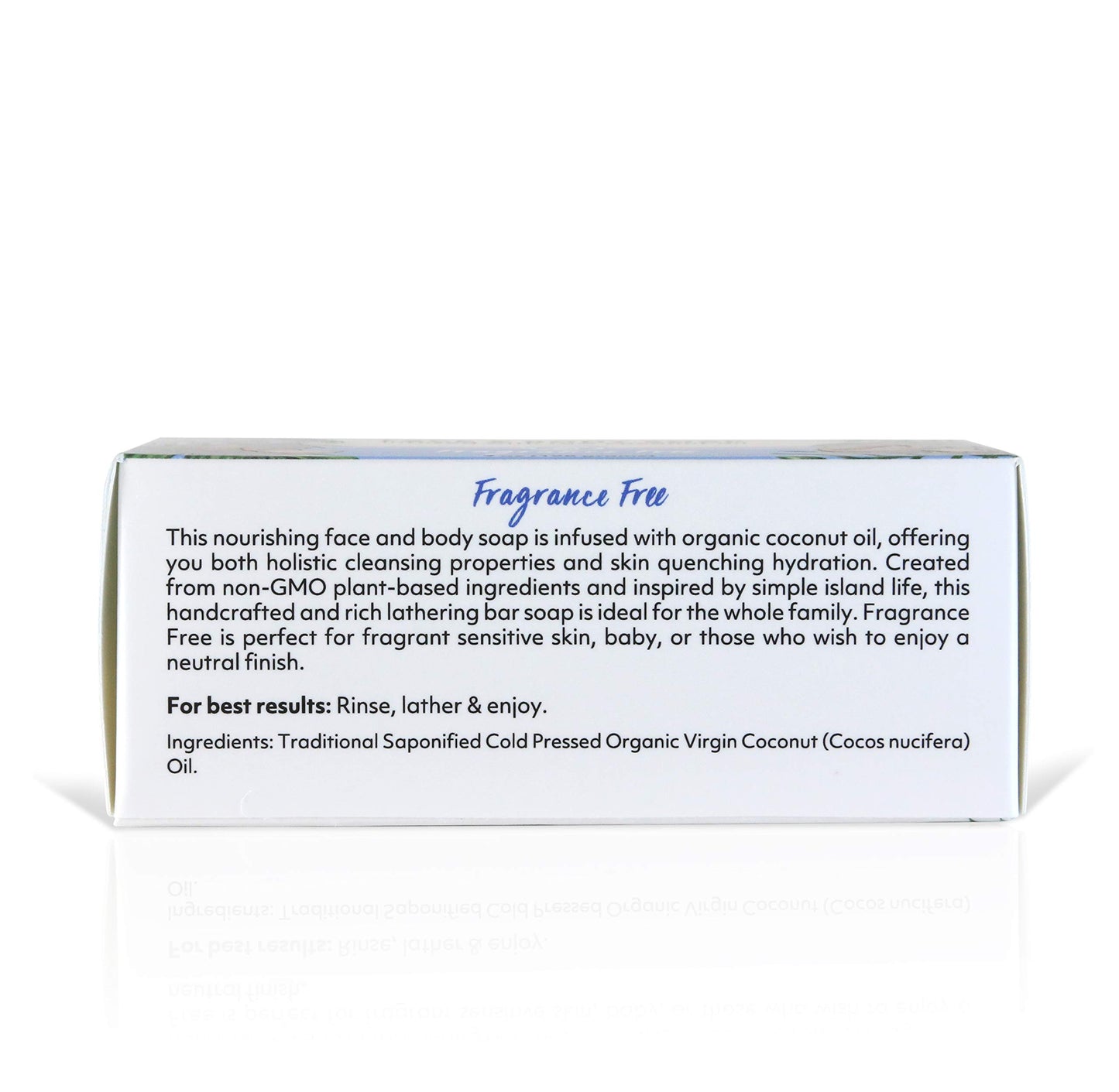 Coco Fiji Soap Bar for Face and Body Infused With Organic Coconut Oil, Fragrance Free, Essential Oil, Natural Soap for Moisturizing & Pore Purifying