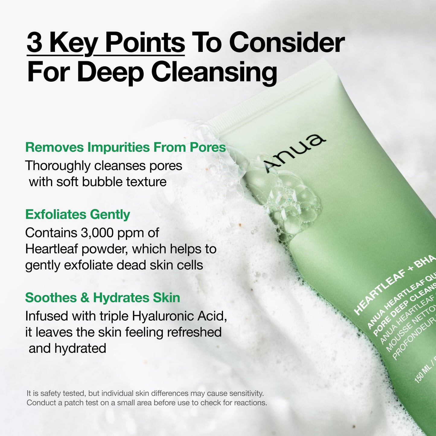Anua Heartleaf Quercetinol Pore Deep Cleansing Foam, Face wash for Pore Refining Cleanser, Hydrating Daily Facial Cleanser For Double Cleansing Beauty and Personal Care ANUA