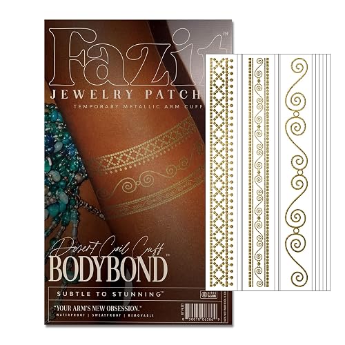 Fazit Makeup Patches - Desert Coil Cuff Bodybond - Glow Up Make-Up Patches - Cute Glitter Makeup Accessories for Women - Cosmetic Body Glitter