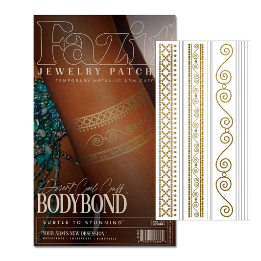 Fazit Makeup Patches - Desert Coil Cuff Bodybond - Glow Up Make-Up Patches - Cute Glitter Makeup Accessories for Women - Cosmetic Body Glitter Beauty & Personal Care Fazit